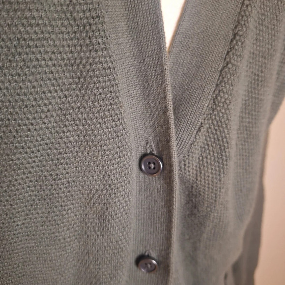 Madewell cotton waffle knit oversized cardigan sweater SZ S - Picture 3 of 7